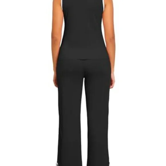 Sleeveless Ribbed Pajama Set, Soft Stretchy Fabric, Lounge & Sleep Wear